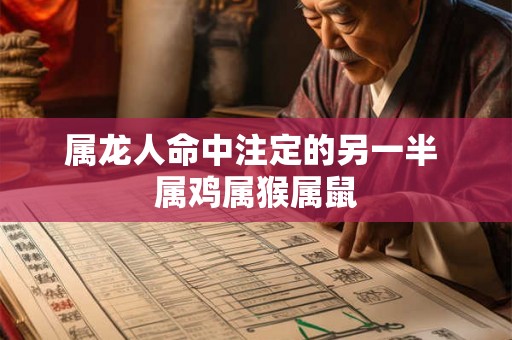 属龙人命中注定的另一半 属鸡属猴属鼠