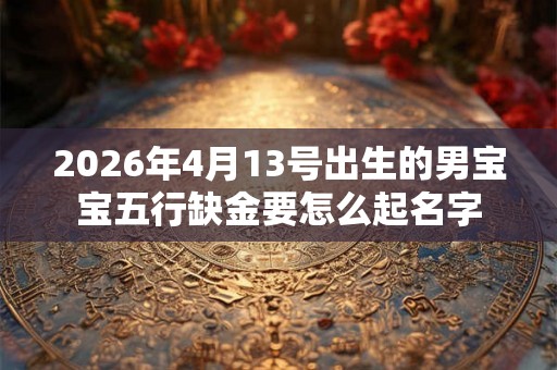 2026年4月13号出生的男宝宝五行缺金要怎么起名字