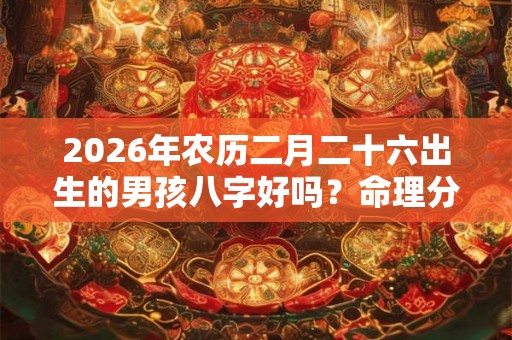 2026年农历二月二十六出生的男孩八字好吗？命理分析