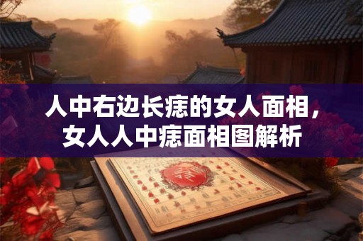 人中右边长痣的女人面相，女人人中痣面相图解析