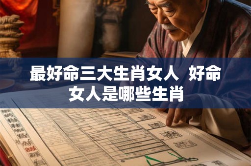 最好命三大生肖女人  好命女人是哪些生肖