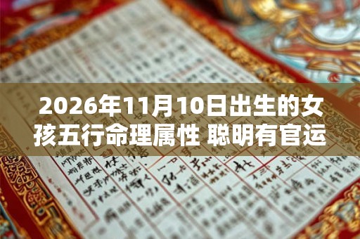 2026年11月10日出生的女孩五行命理属性 聪明有官运