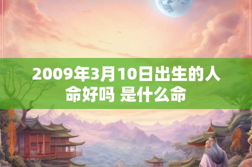 2009年3月10日出生的人命好吗 是什么命