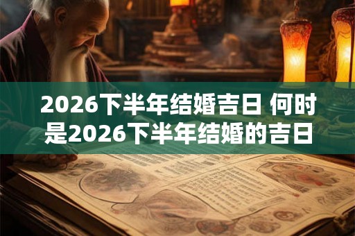 2026下半年结婚吉日 何时是2026下半年结婚的吉日