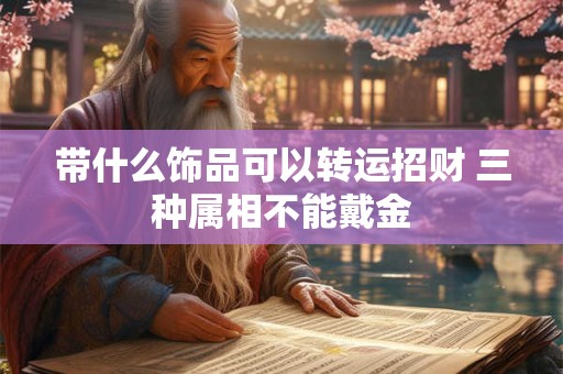 带什么饰品可以转运招财 三种属相不能戴金