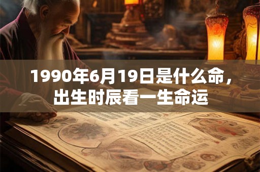 1990年6月19日是什么命，出生时辰看一生命运