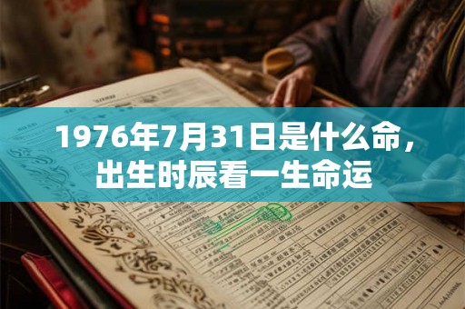 1976年7月31日是什么命，出生时辰看一生命运