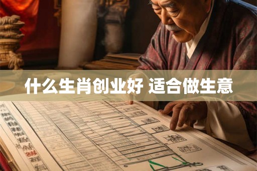 什么生肖创业好 适合做生意