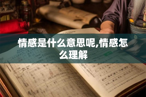 情感是什么意思呢,情感怎么理解