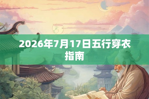 2026年7月17日五行穿衣指南