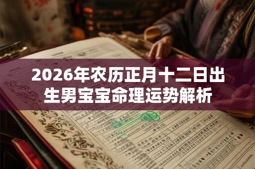 2026年农历正月十二日出生男宝宝命理运势解析