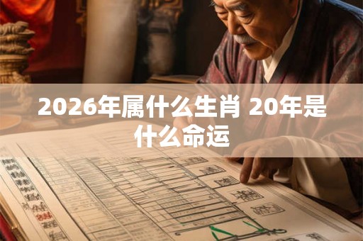 2026年属什么生肖 20年是什么命运
