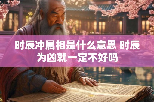 时辰冲属相是什么意思 时辰为凶就一定不好吗