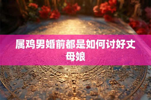 属鸡男婚前都是如何讨好丈母娘