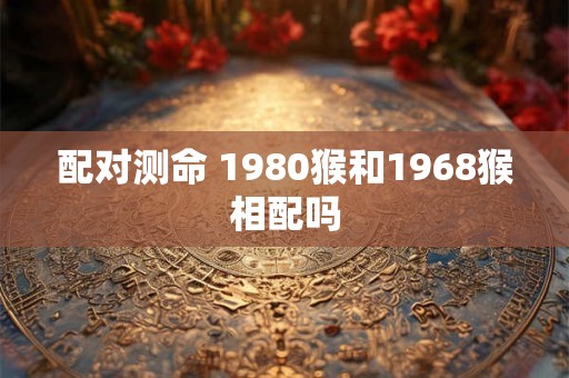 配对测命 1980猴和1968猴相配吗 配对测命 1980猴和1968猴相配吗