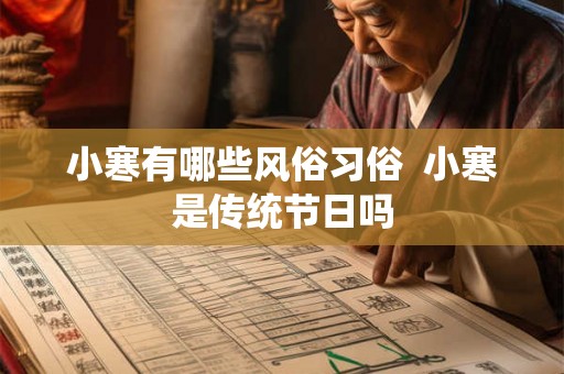 小寒有哪些风俗习俗  小寒是传统节日吗