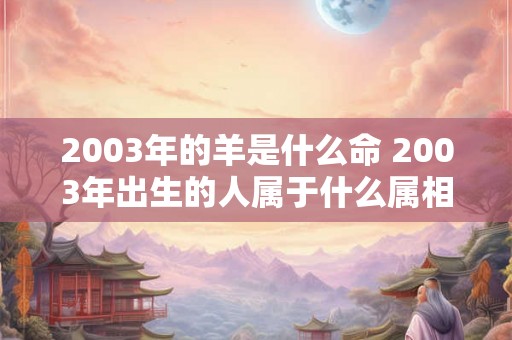 2003年的羊是什么命 2003年出生的人属于什么属相