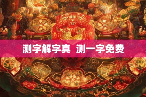 测字解字真  测一字免费