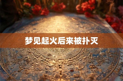 梦见起火后来被扑灭