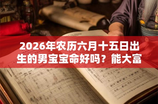 2026年农历六月十五日出生的男宝宝命好吗？能大富大贵吗？