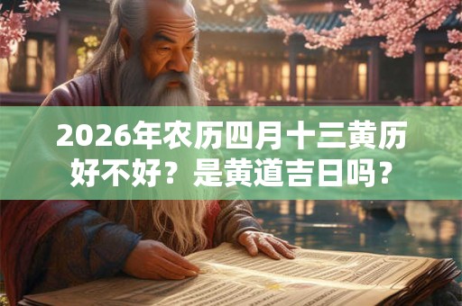 2026年农历四月十三黄历好不好?是黄道吉日吗? 2026年农历四月十三黄历好不好?是黄道吉日吗?