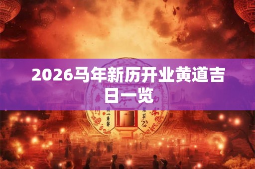 2026马年新历开业黄道吉日一览