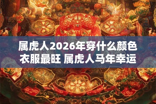 属虎人2026年穿什么颜色衣服最旺 属虎人马年幸运色是什么