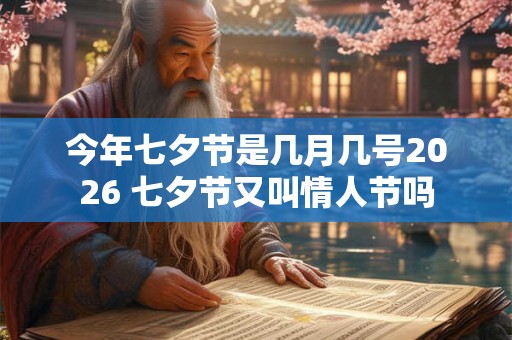 今年七夕节是几月几号2026 七夕节又叫情人节吗
