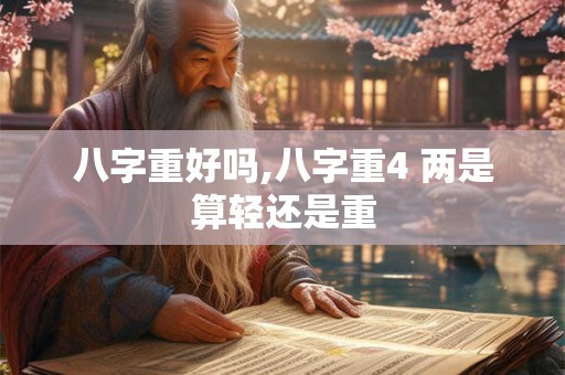 八字重好吗,八字重4 两是算轻还是重
