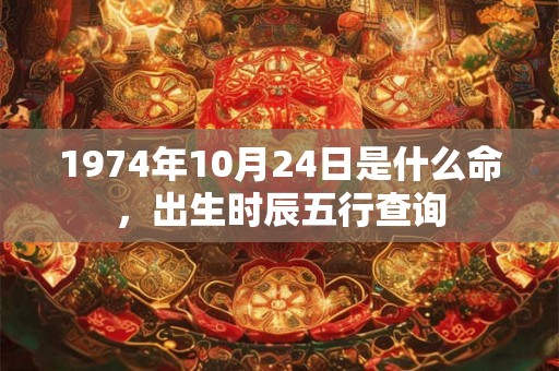 1974年10月24日是什么命，出生时辰五行查询