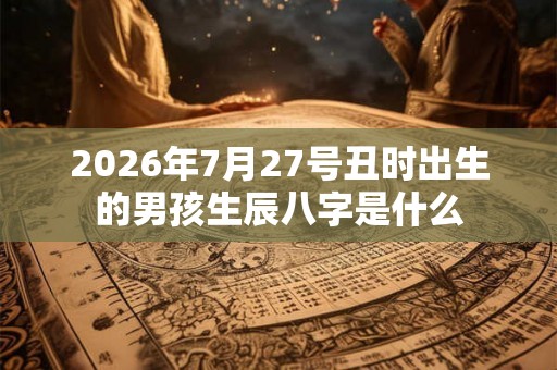 2026年7月27号丑时出生的男孩生辰八字是什么