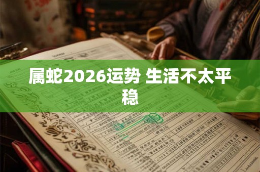属蛇2026运势 生活不太平稳 属蛇2026运势 生活不太平稳