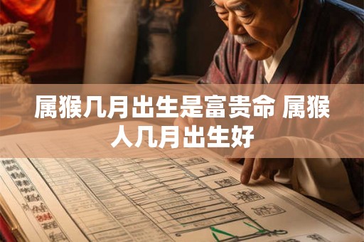 属猴几月出生是富贵命 属猴人几月出生好