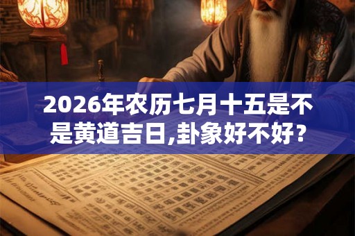 2026年农历七月十五是不是黄道吉日,卦象好不好? 2026年农历七月十五是不是黄道吉日,卦象好不好?