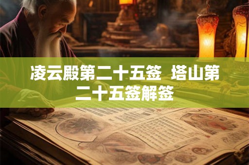 凌云殿第二十五签  塔山第二十五签解签