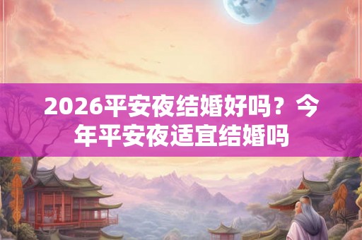 2026平安夜结婚好吗?今年平安夜适宜结婚吗 2026平安夜结婚好吗?今年平安夜适宜结婚吗