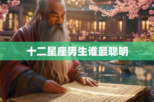 十二星座男生谁最聪明