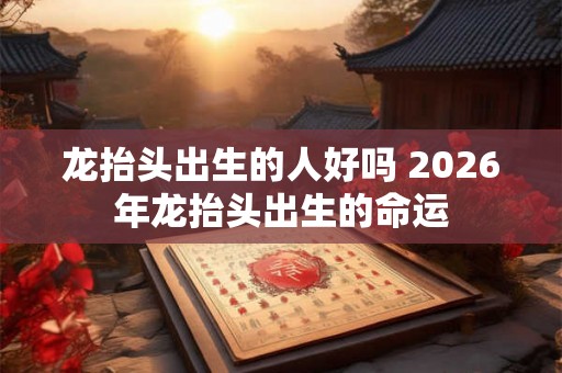龙抬头出生的人好吗 2026年龙抬头出生的命运