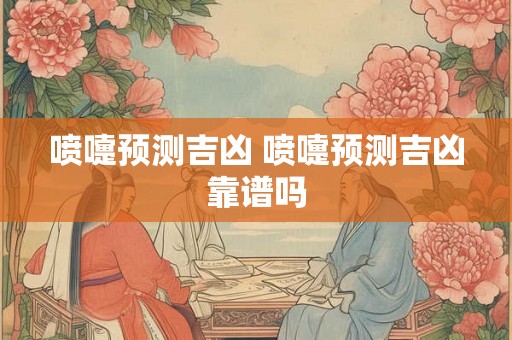 喷嚏预测吉凶 喷嚏预测吉凶靠谱吗
