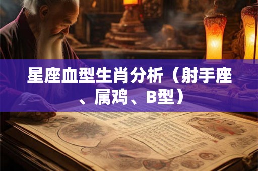 星座血型生肖分析（射手座、属鸡、B型）
