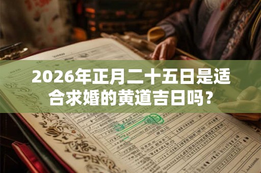 2026年正月二十五日是适合求婚的黄道吉日吗？