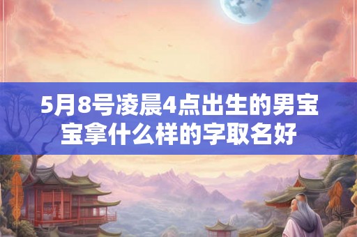5月8号凌晨4点出生的男宝宝拿什么样的字取名好 5月8号凌晨4点出生的男宝宝拿什么样的字取名好