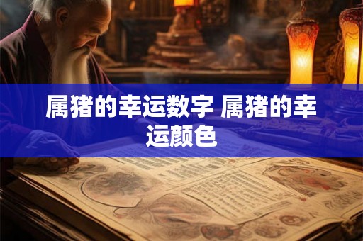 属猪的幸运数字 属猪的幸运颜色