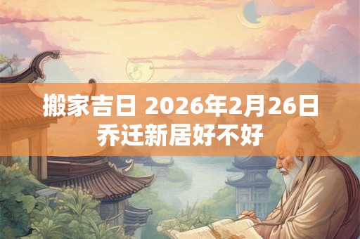 搬家吉日 2026年2月26日乔迁新居好不好