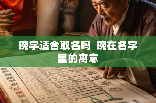 琬字适合取名吗  琬在名字里的寓意