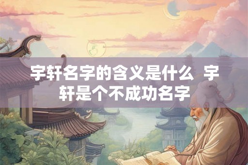 宇轩名字的含义是什么  宇轩是个不成功名字
