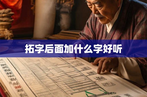 拓字后面加什么字好听