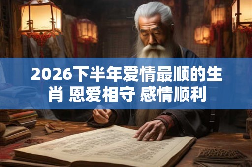 2026下半年爱情最顺的生肖 恩爱相守 感情顺利
