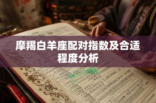 摩羯白羊座配对指数及合适程度分析