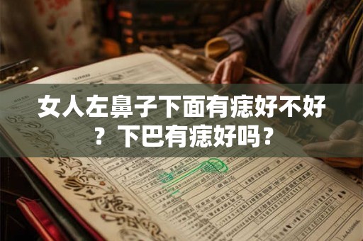 女人左鼻子下面有痣好不好?下巴有痣好吗? 女人左鼻子下面有痣好不好?下巴有痣好吗?
